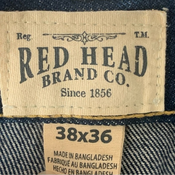 Redhead Brand Co. Men's Jeans 38x34 Classic Fit Denim Dark Stonewash EUC - Picture 3 of 7